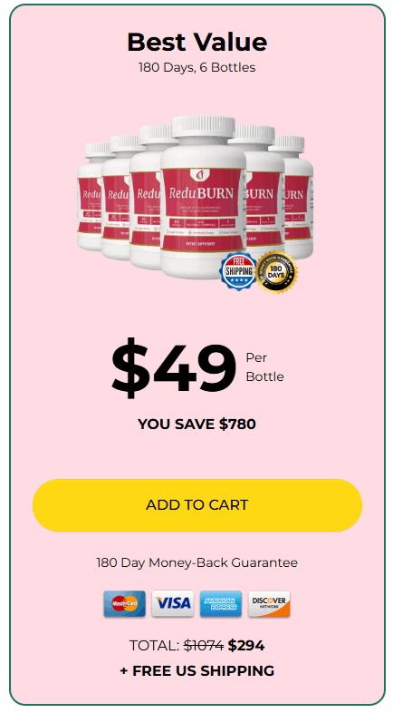 ReduBurn price 6 bottle